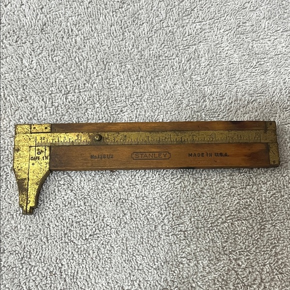 Stanley | Other | Vintage Stanley Gold And Brown Folding Ruler No 36 12 ...